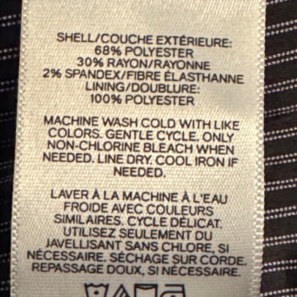 Express Heather black white single button front Women's Blazer‎ Sz 00 - Picture 6 of 7